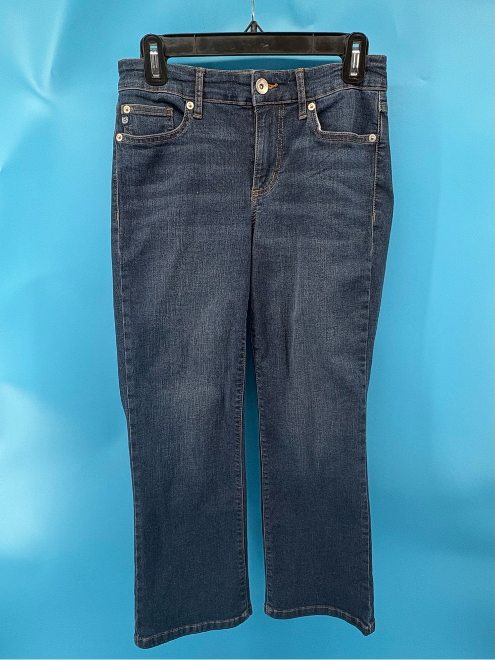 Chaps Dark Blue Cropped Ankle Jeans Size 4/28 - Casual - Like New